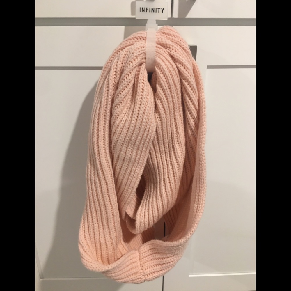 Pink infinity scarf